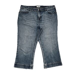 Tint Capri Jeans 12 (32x18.5) Blue Mid Rise Denim Stretch Womens Casual
